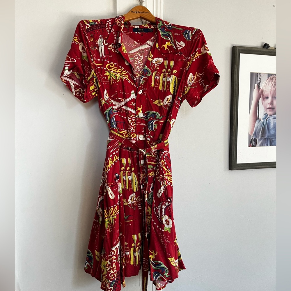 Ralph Lauren Hawaiian printed Red multi Sundress